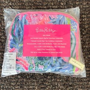 NWT Lilly Pulitzer Packable Cosmetic Bag High Tide Bringing Mermaid Back